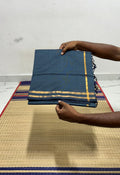 Handloom semi silk cotton saree kaddi border - MS065