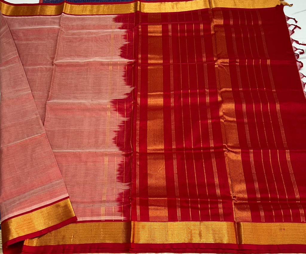Handloom simple silk cotton saree - MS205