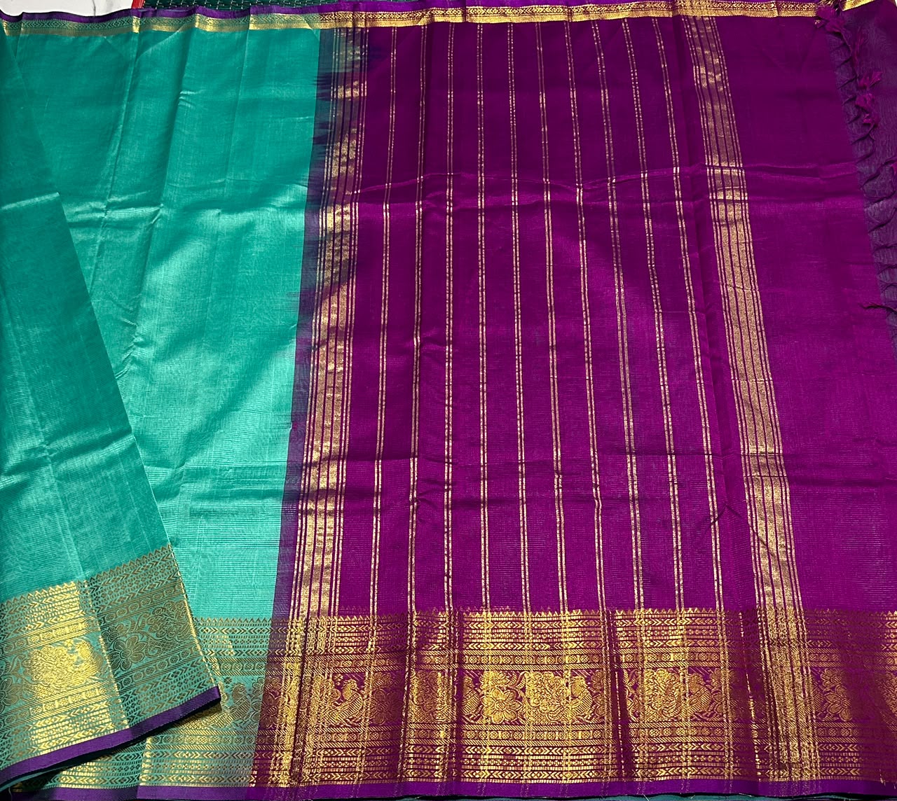 Handloom mangalagiri silk cotton saree - MS265