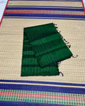 Handloom border less silk cotton saree - MS036