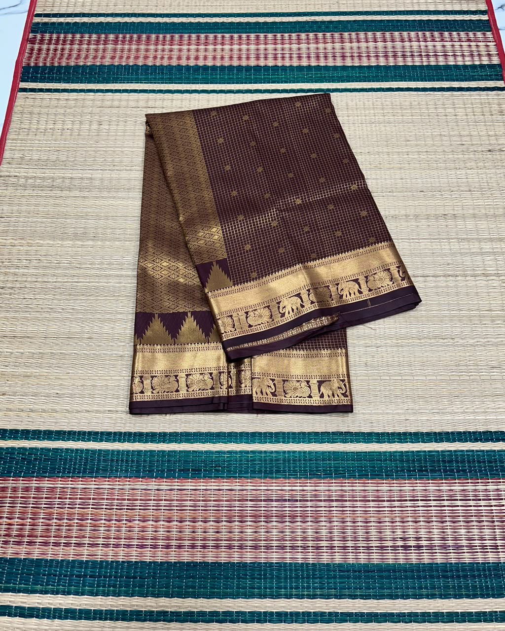 Semi Kanchi silk saree - MS386