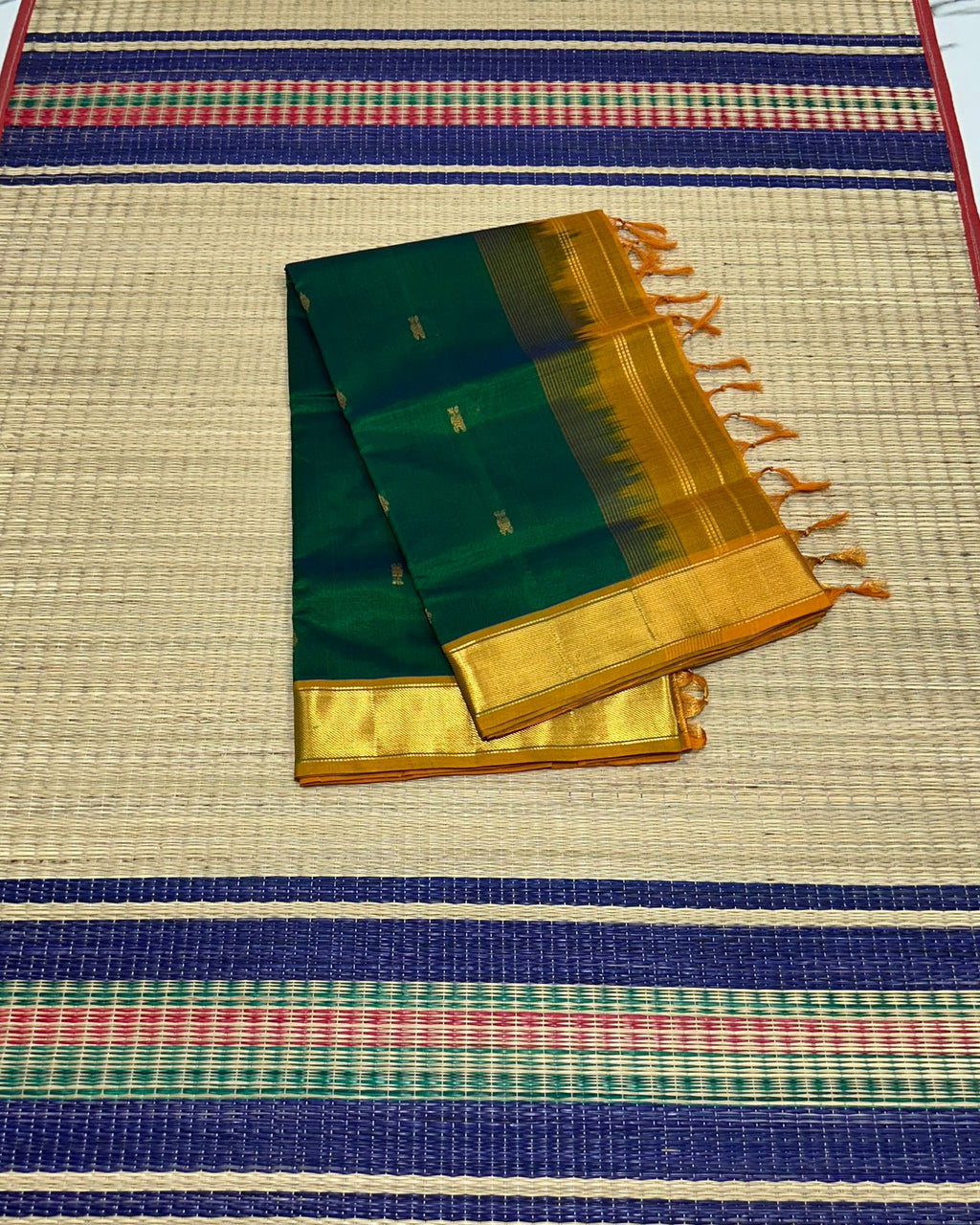 Handloom silk cotton saree with buttas - MS198
