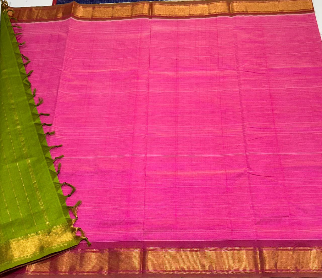 Handloom semi silk cotton saree - MS212