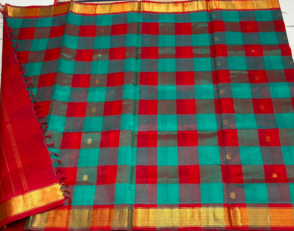 Handloom Paalum pazhamum silk cotton saree with buttas  - MS235