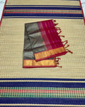 Handloom silk cotton saree with buttas - MS196