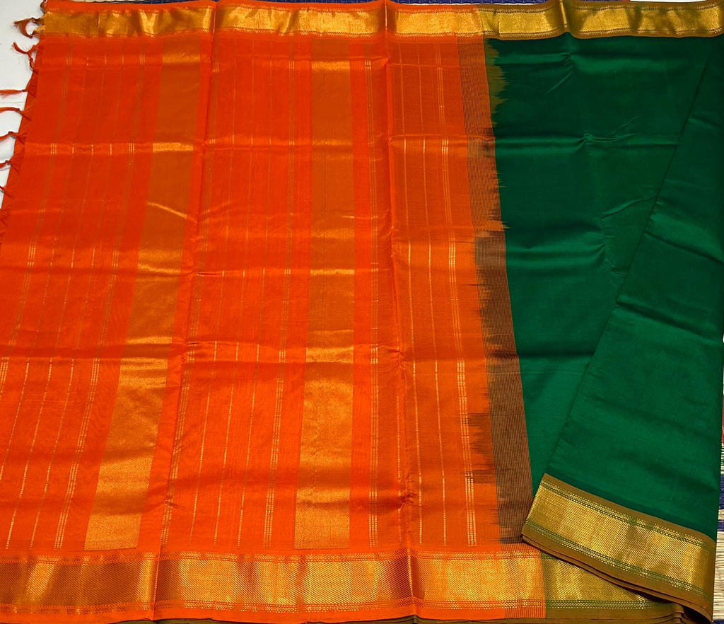 Handloom semi silk cotton saree - MS033