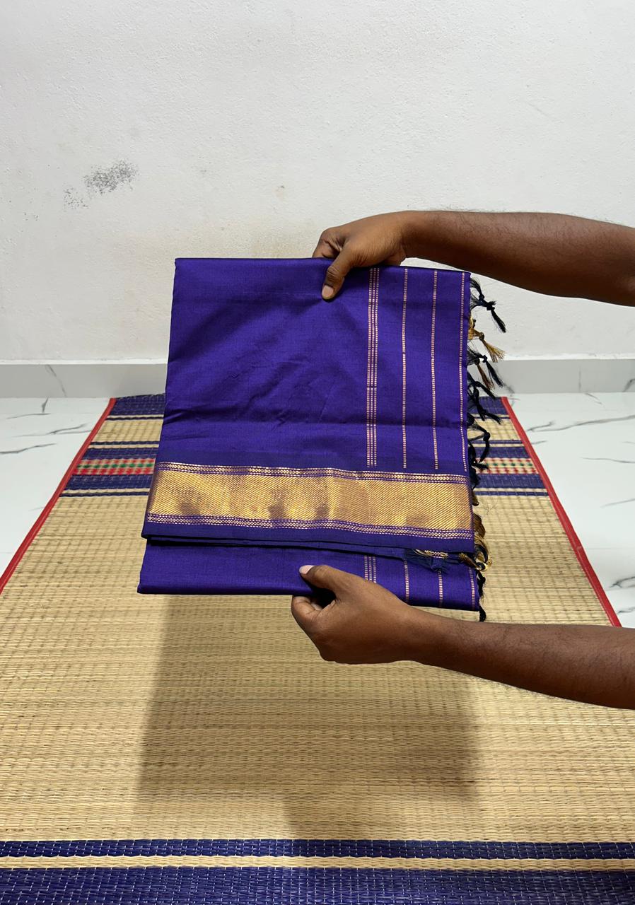 Handloom semi silk cotton saree - MS031