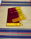Handloom silk cotton saree with buttas - MS249