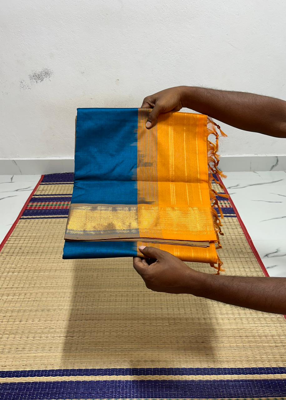 Handloom semi silk cotton saree - MS034