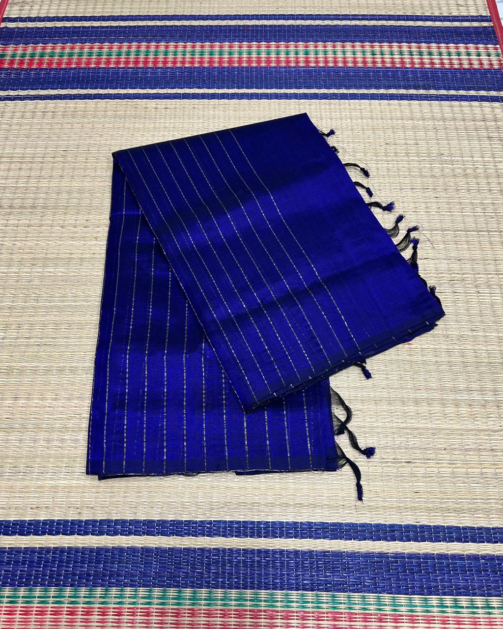 Handloom border less silk cotton saree - MS039