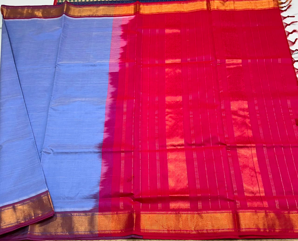 Handloom semi simple silk cotton saree - MS367