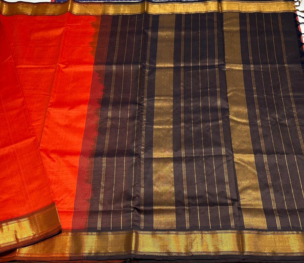 Handloom semi silk cotton saree - MS100