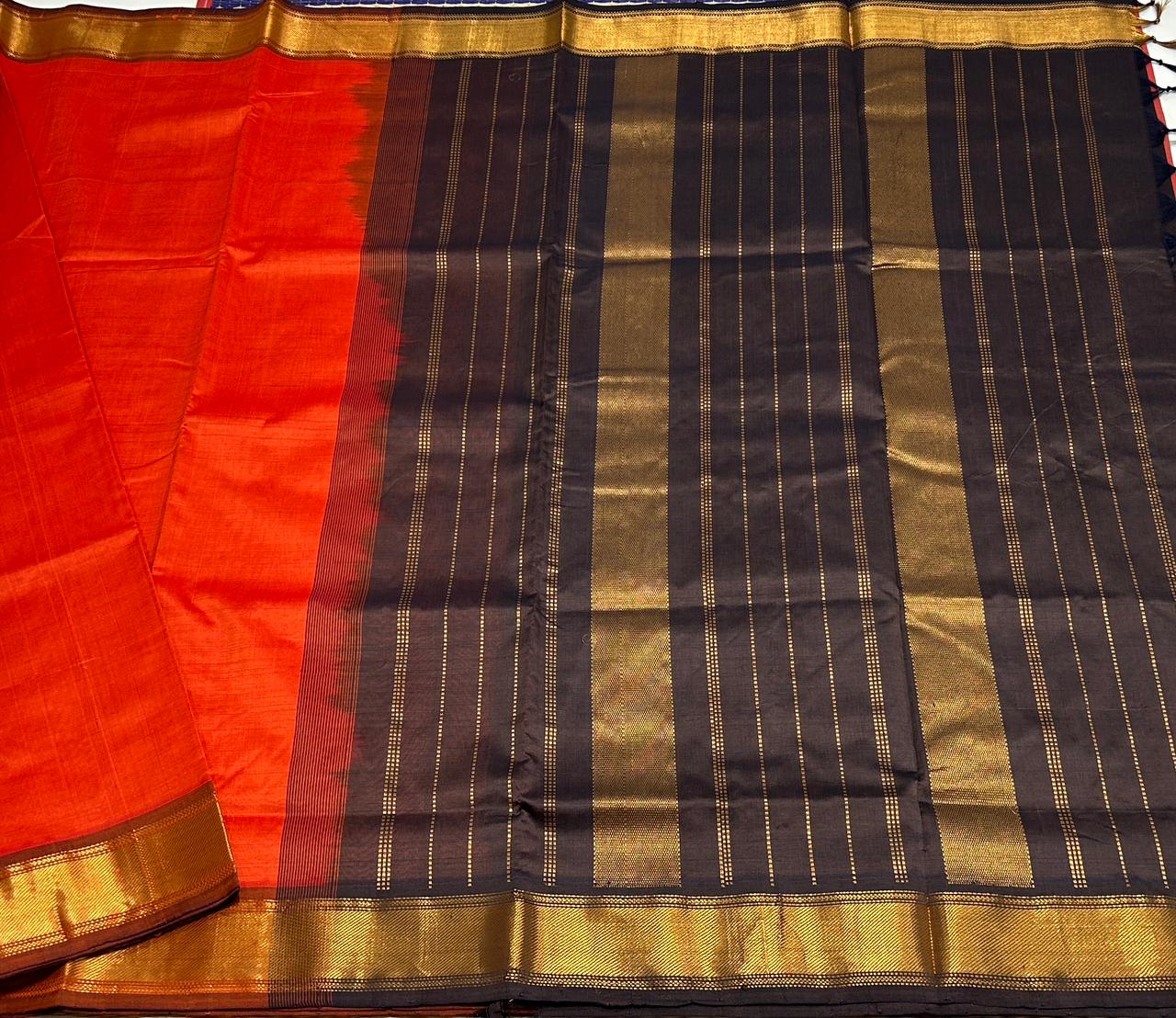 Handloom semi silk cotton saree - MS100