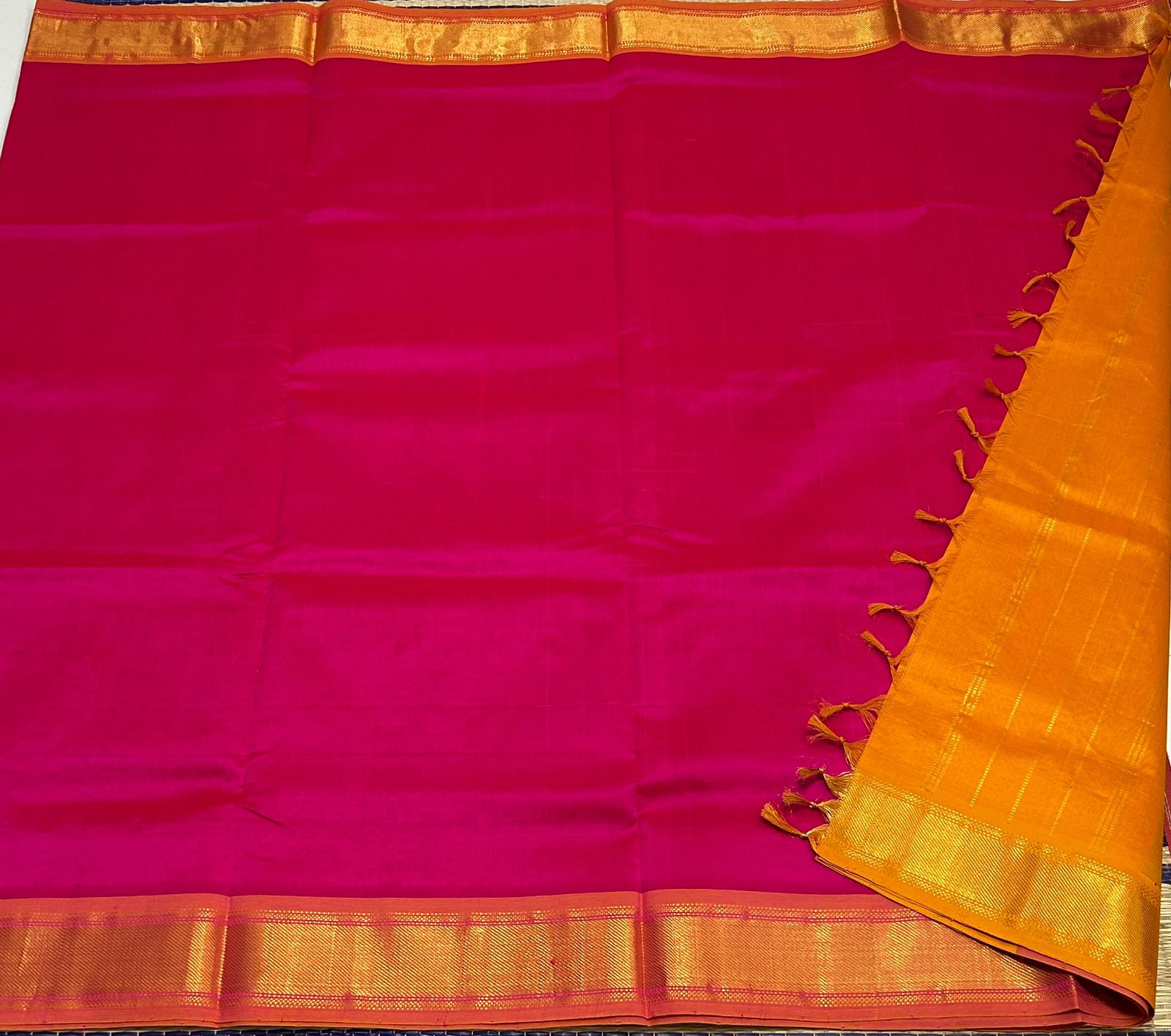 Handloom semi silk cotton saree - MS055