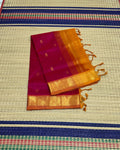 Handloom silk cotton saree with buttas - MS109