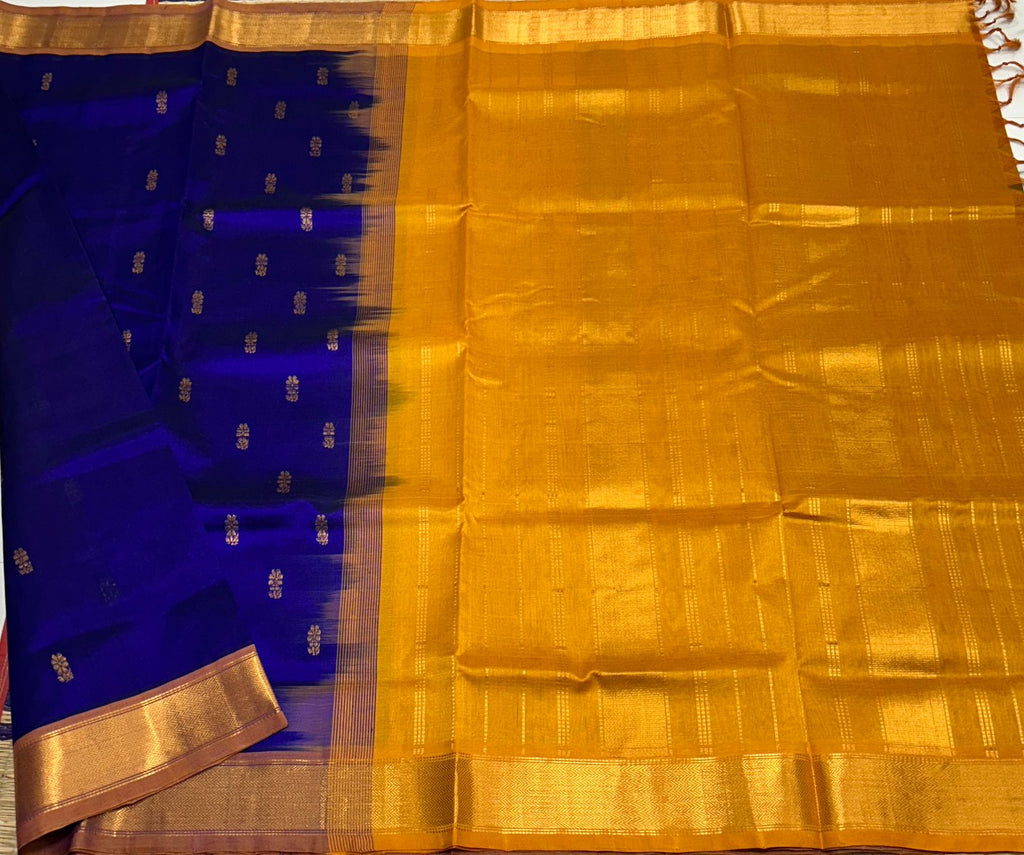 Handloom silk cotton saree with buttas - MS193
