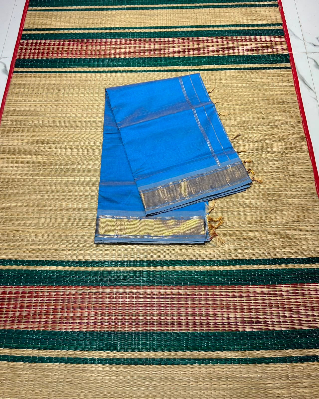 Handloom semi silk cotton saree - MS319