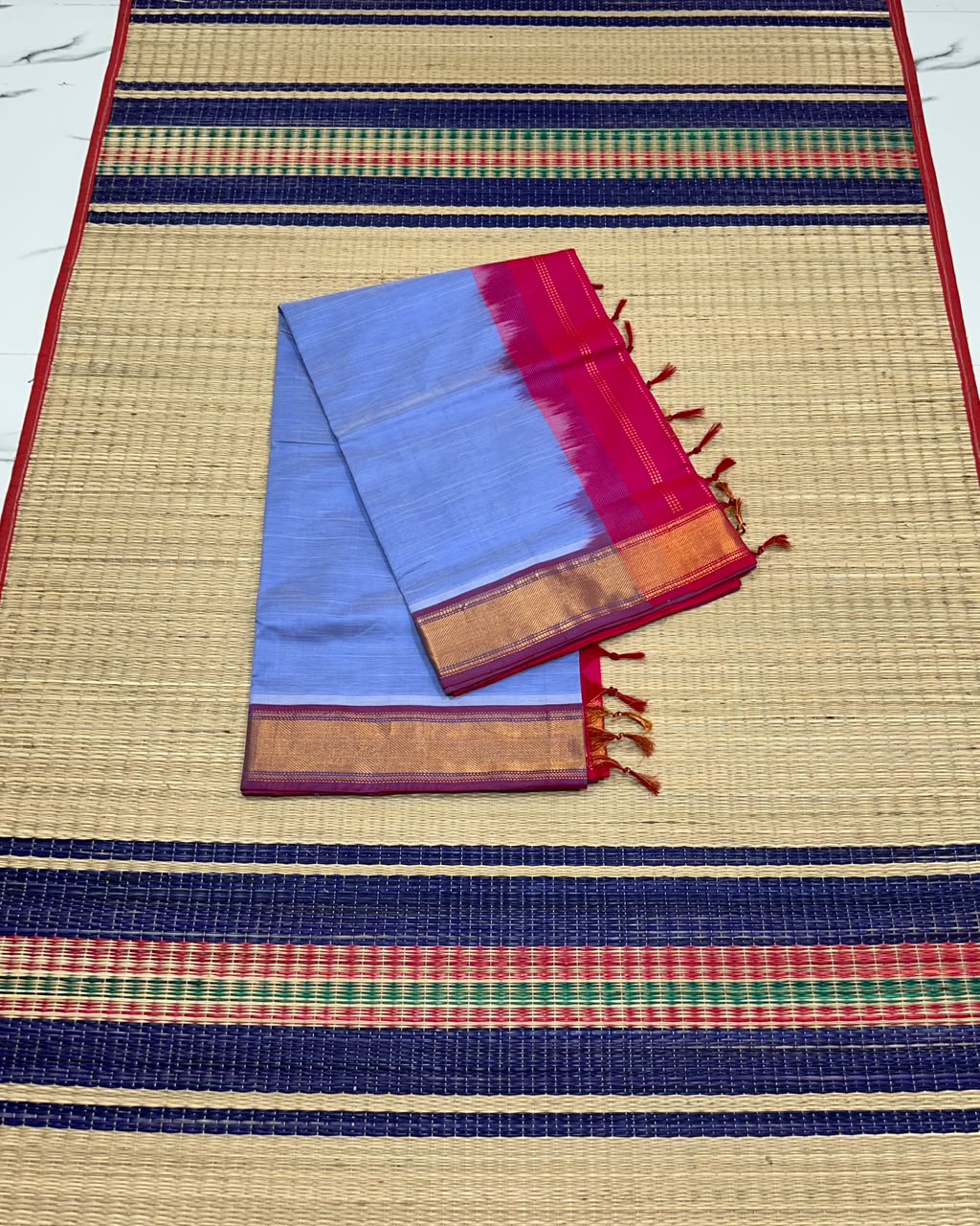 Handloom semi simple silk cotton saree - MS367