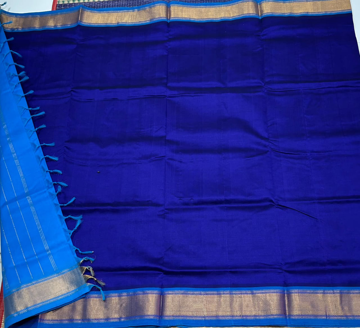 Handloom semi silk cotton saree - MSD007 (weaving mistek saree)