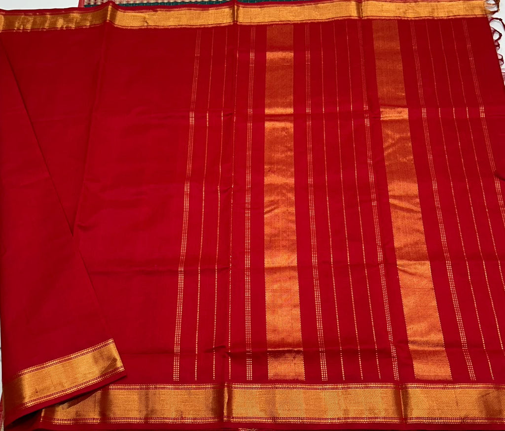 Handloom semi simple silk cotton saree - MS384