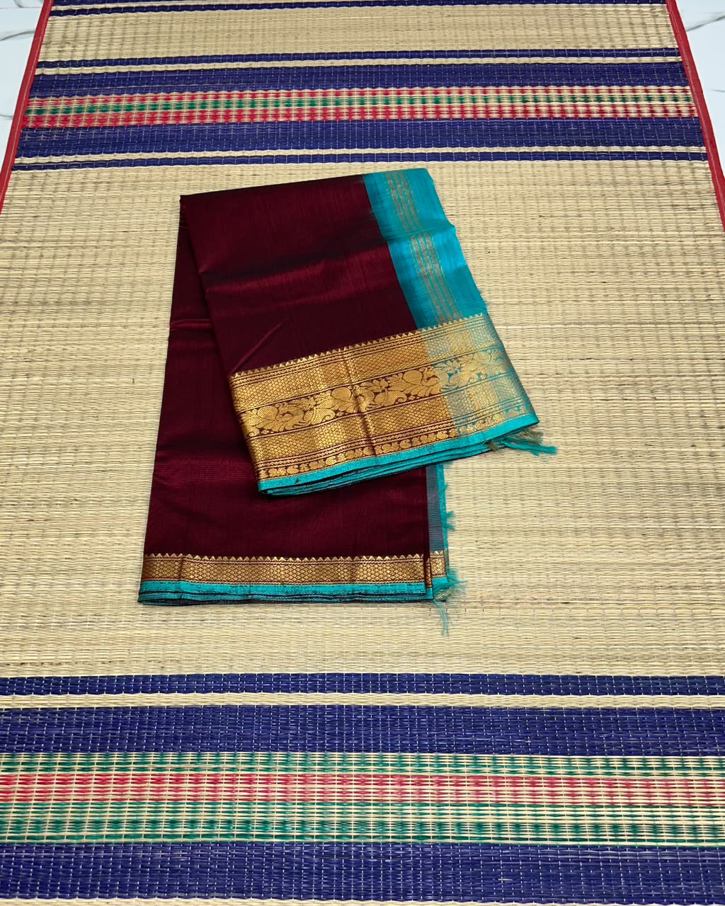 Handloom mangalagiri silk cotton saree - MS237