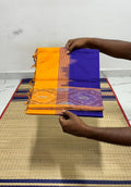 Handloom semi silk cotton saree pochampalli border - MS064