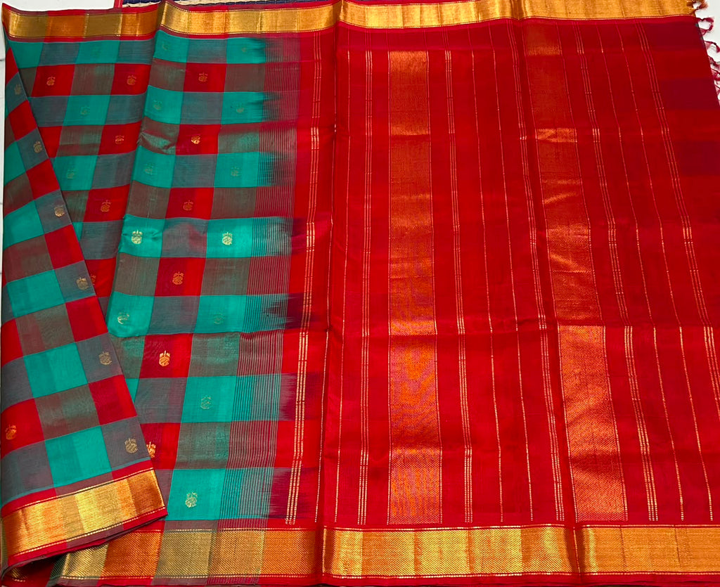 Handloom Paalum pazhamum silk cotton saree with buttas  - MS235
