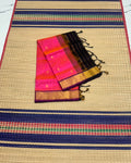 Handloom silk cotton saree with buttas - MS351