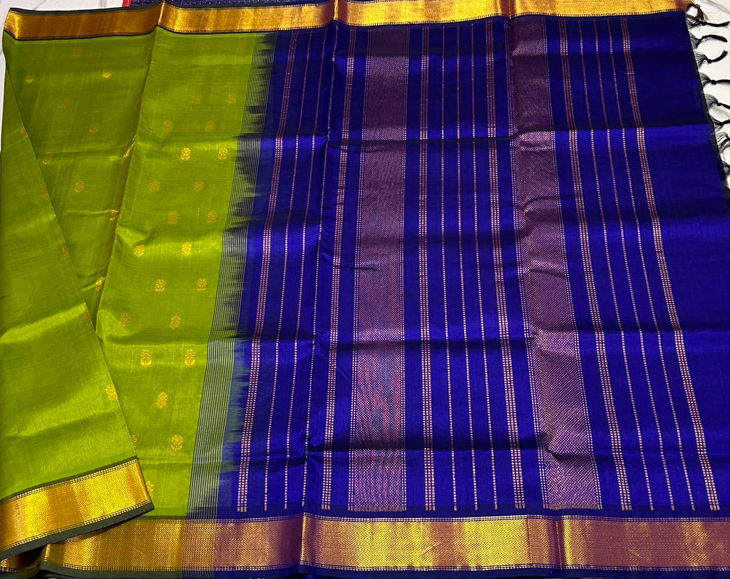 Handloom silk cotton saree with buttas - MS248