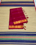 Handloom silk cotton saree with buttas - MS227