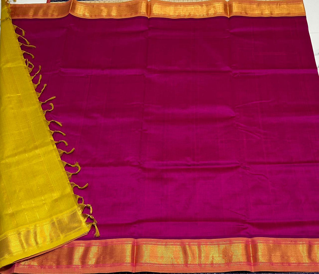 Handloom semi silk cotton saree - MS026
