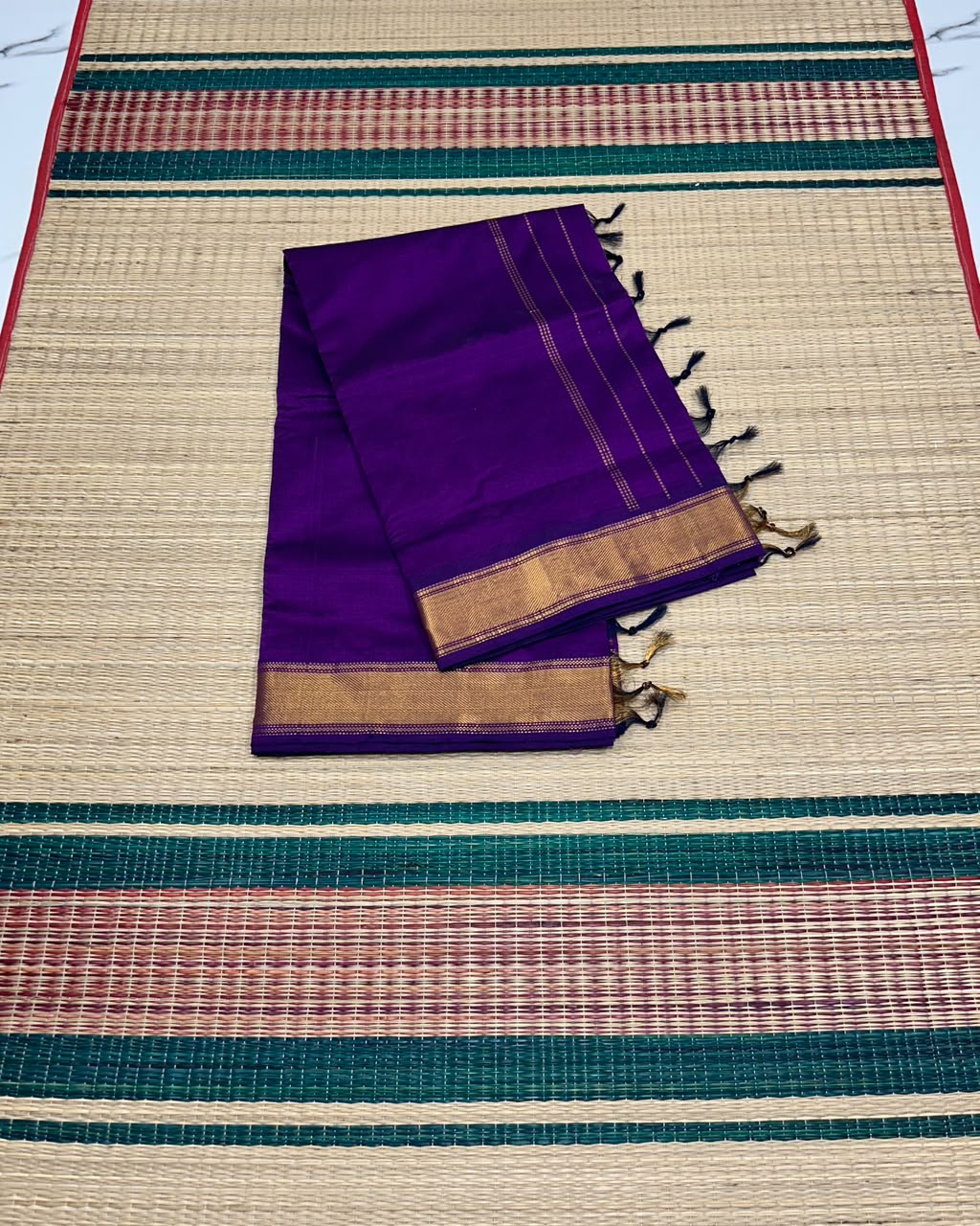 Handloom semi simple silk cotton saree - MS383