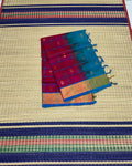 Handloom silk cotton saree with buttas - MS202