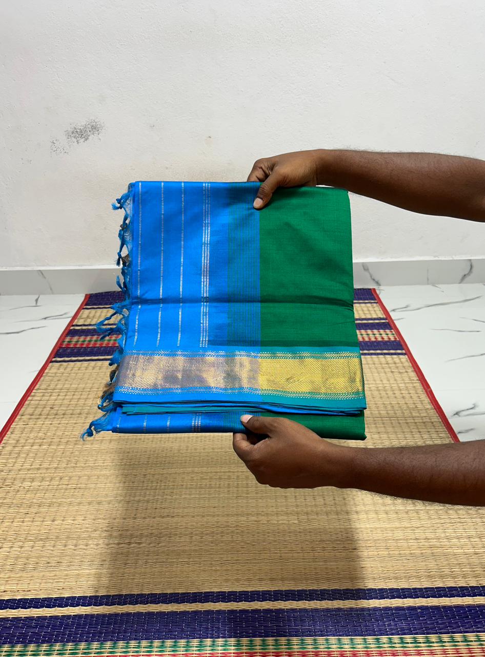 Handloom semi silk cotton saree - MS030