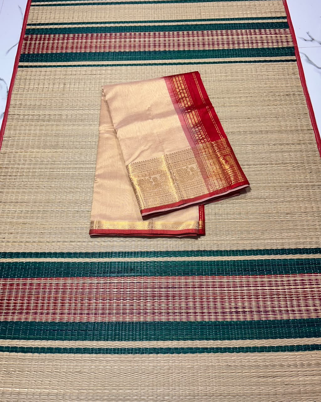 Handloom mangalagiri silk cotton saree - MS303
