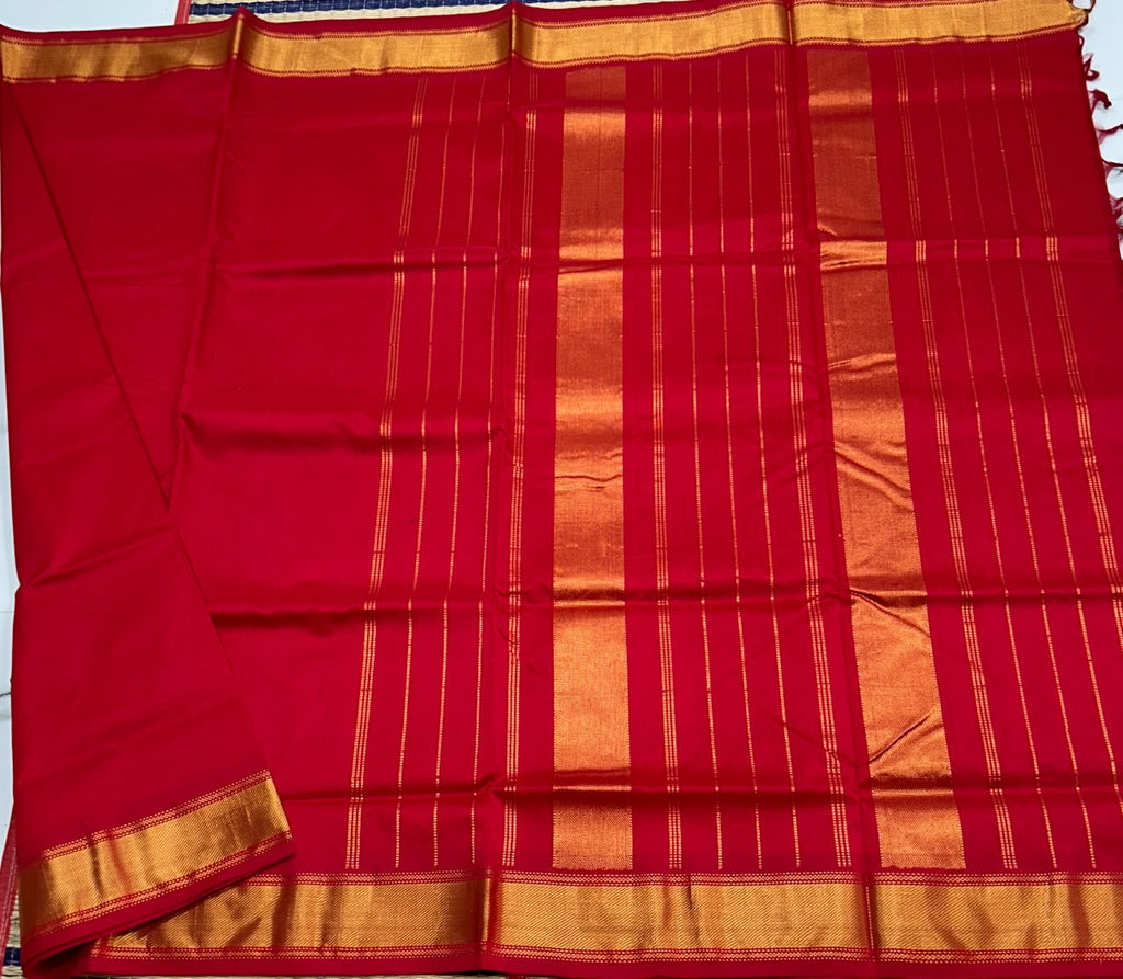 Handloom semi silk cotton saree - MSD008 (weaving mistek saree)