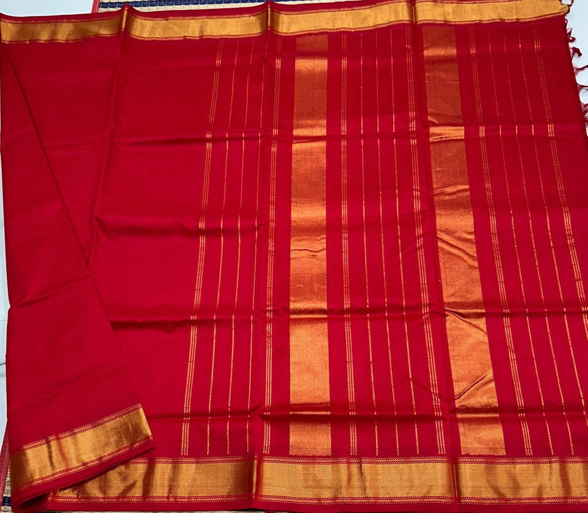 Handloom semi silk cotton saree - MSD008 (weaving mistek saree)