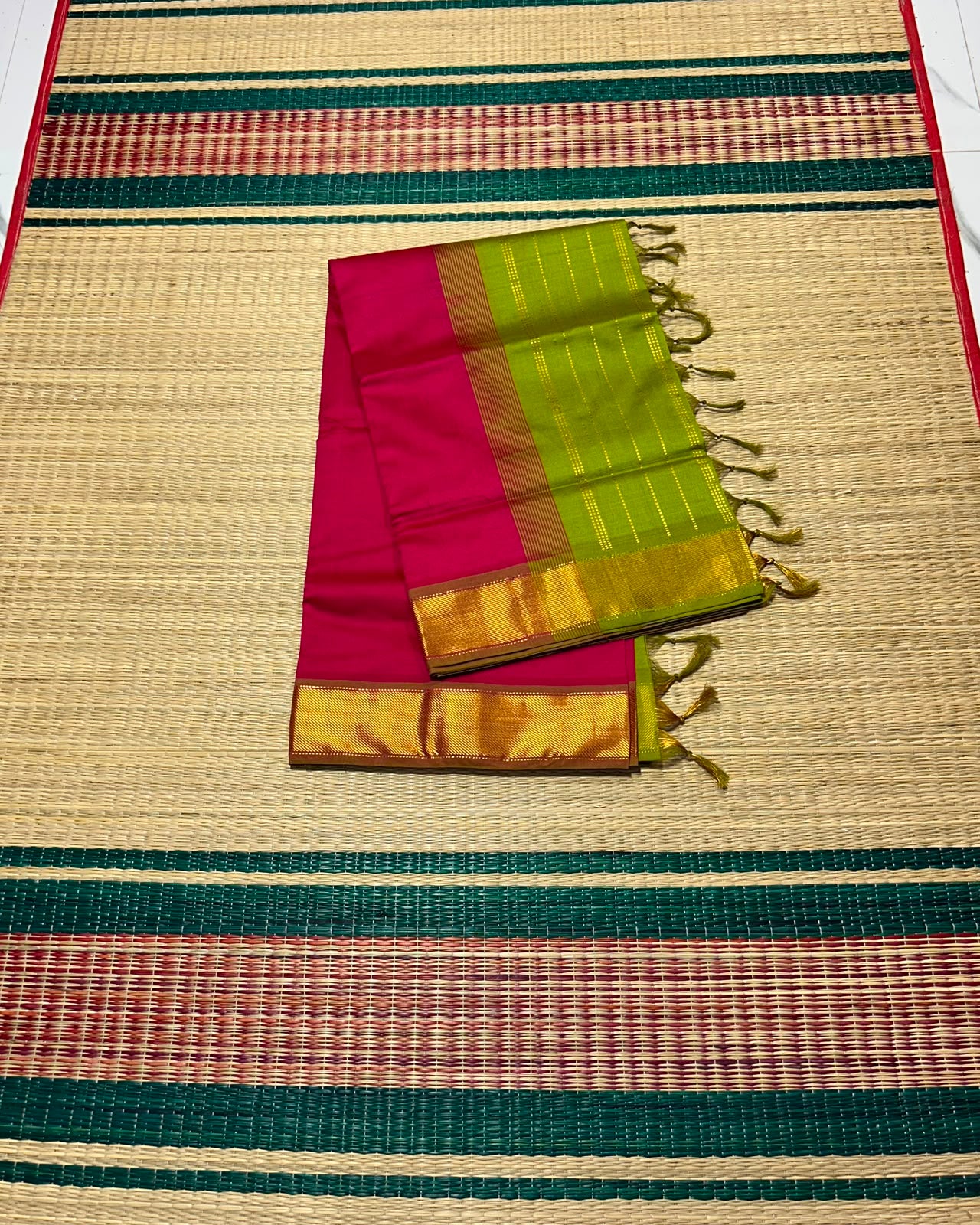 Handloom semi silk cotton saree - MS318