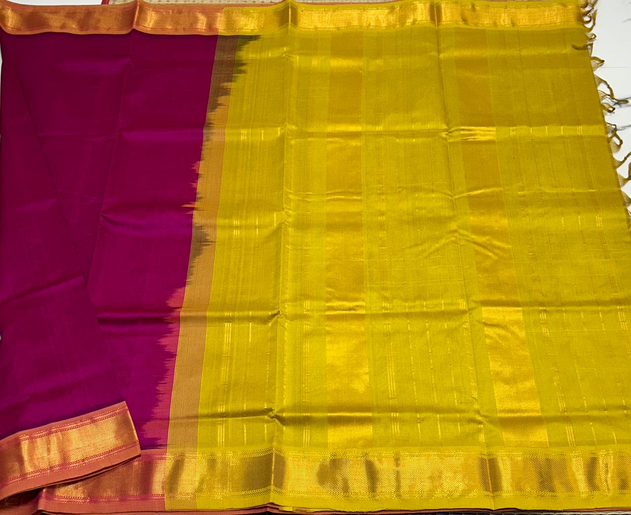 Handloom semi silk cotton saree - MS026
