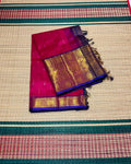 Handloom grand border silk cotton saree - MS335