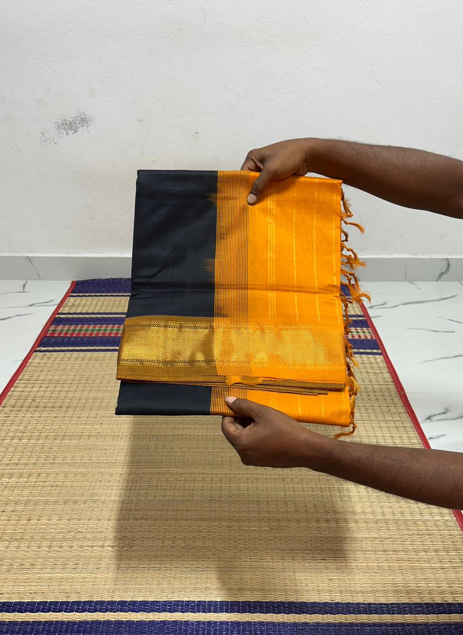 Handloom semi silk cotton saree - MS059