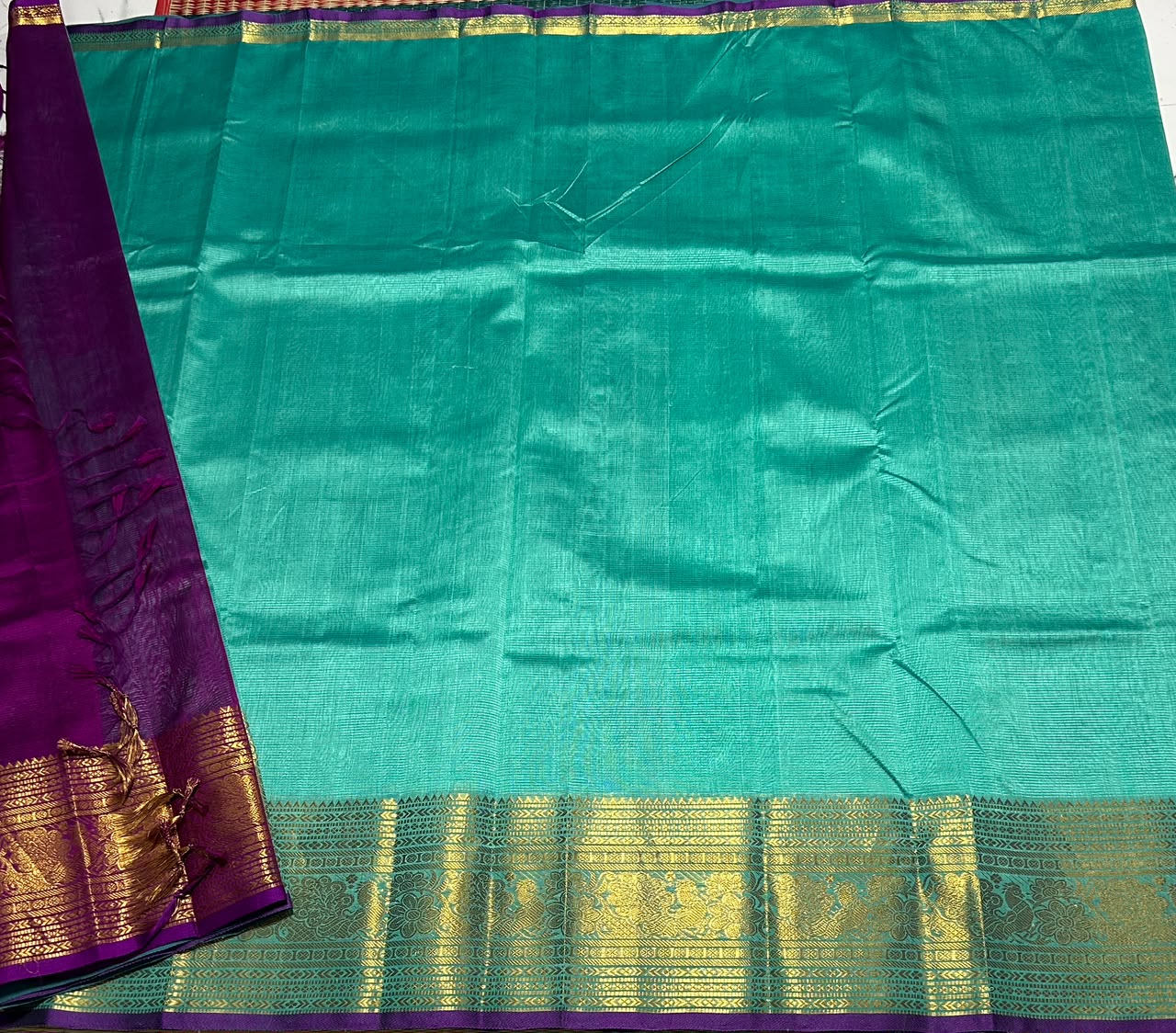 Handloom mangalagiri silk cotton saree - MS265