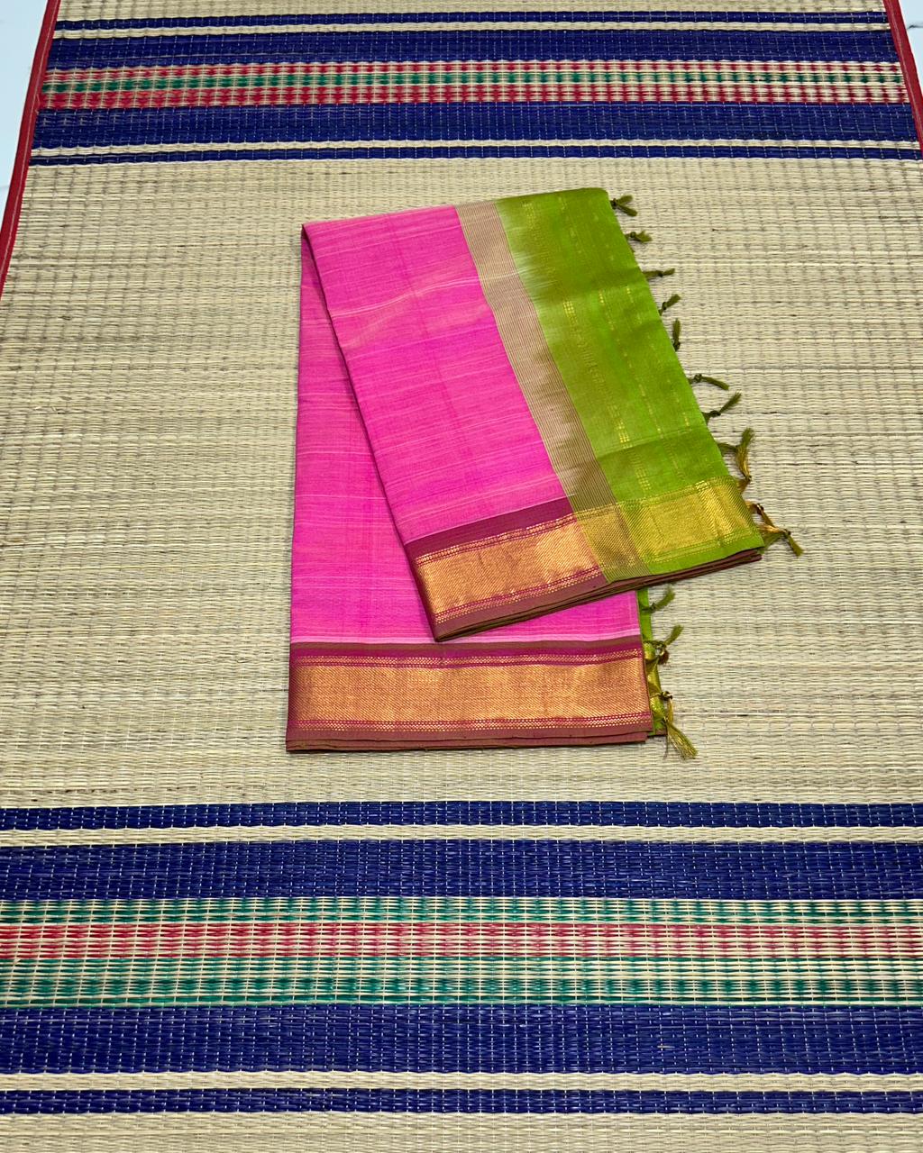 Handloom semi silk cotton saree - MS212