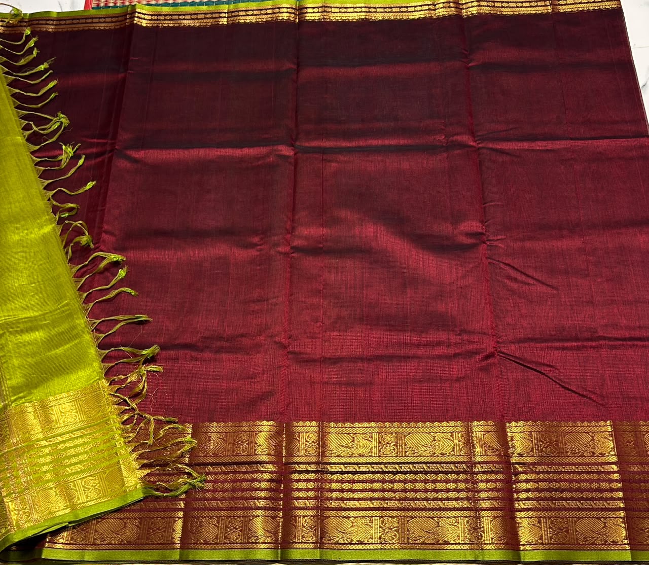 Handloom mangalagiri silk cotton saree - MS264