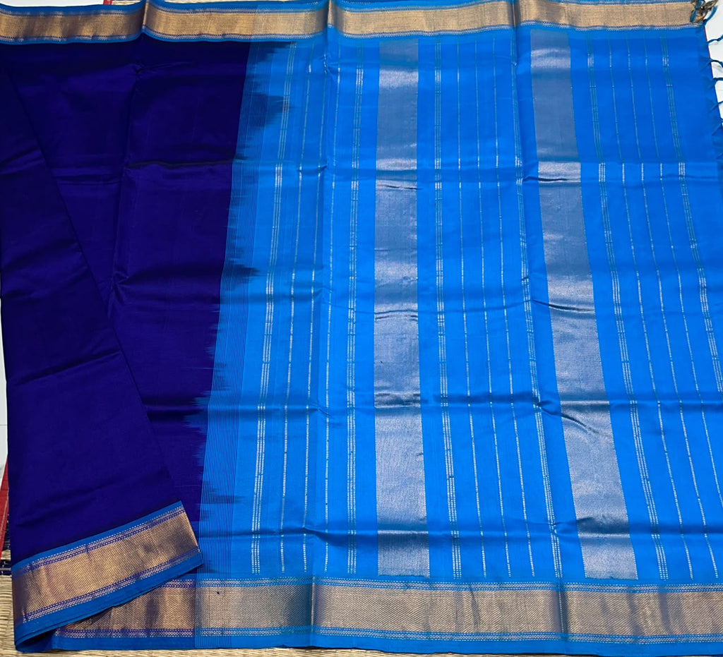 Handloom semi silk cotton saree - MSD007 (weaving mistek saree)