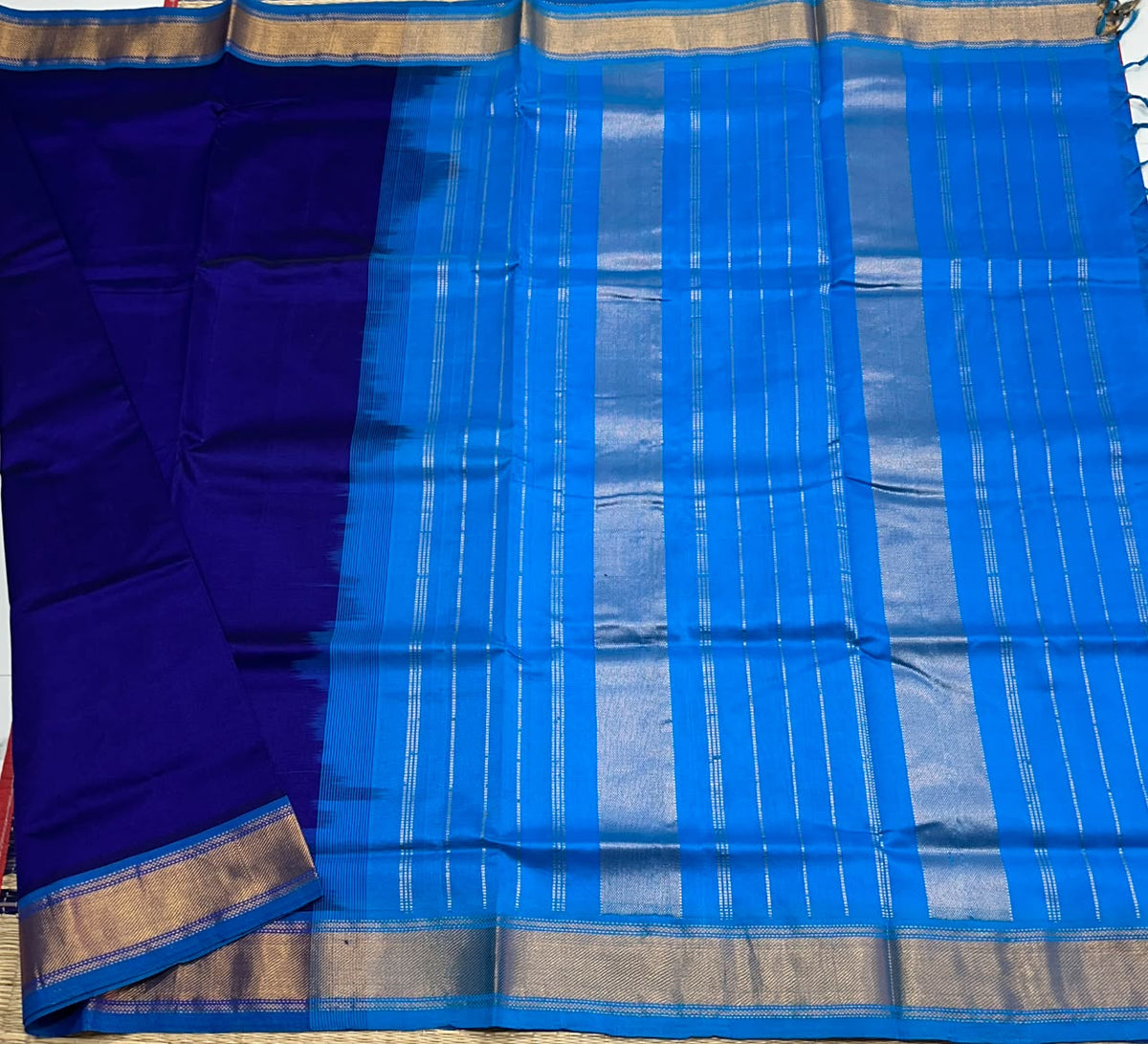 Handloom semi silk cotton saree - MSD007 (weaving mistek saree)