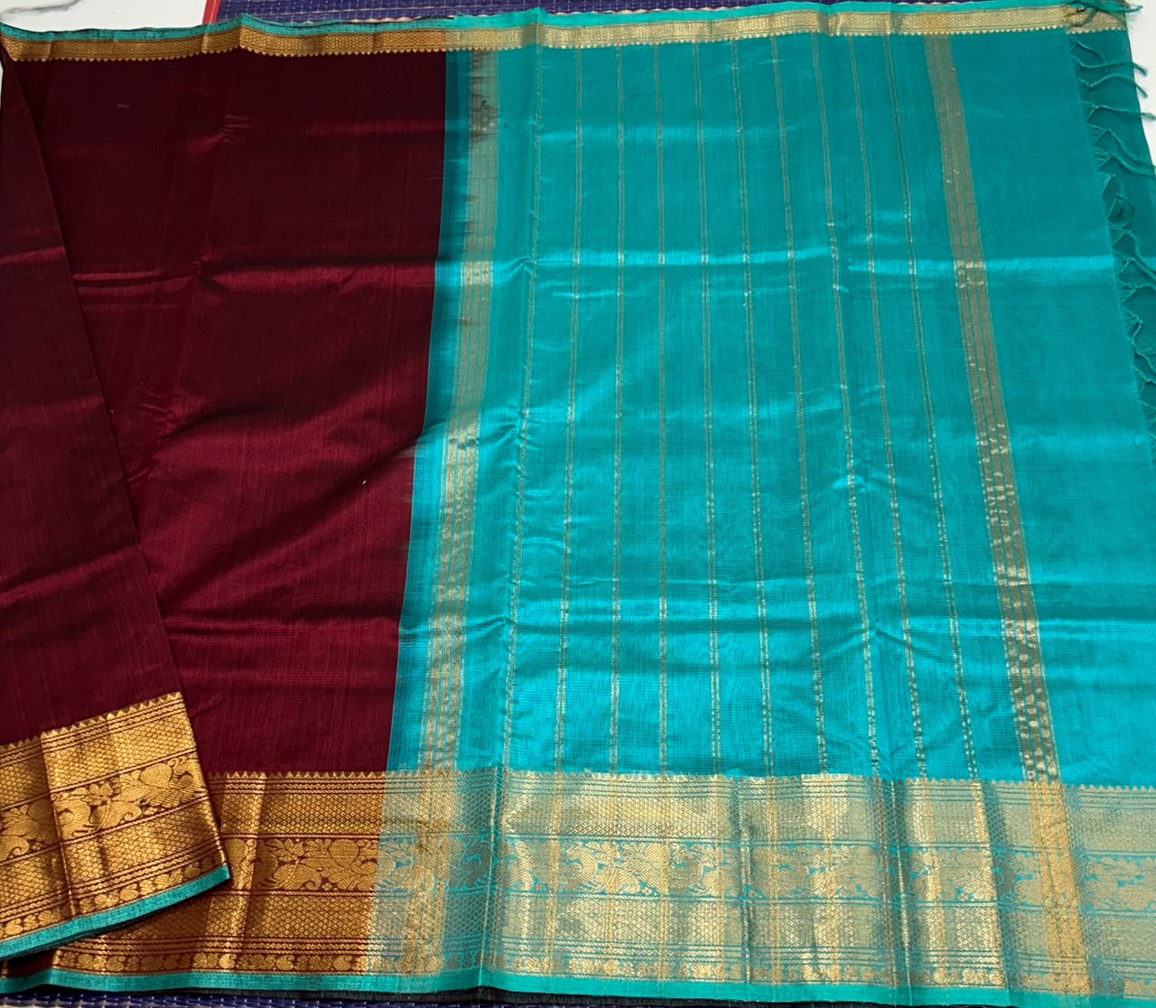 Handloom mangalagiri silk cotton saree - MS237