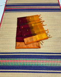 Handloom silk cotton saree with buttas - MS217