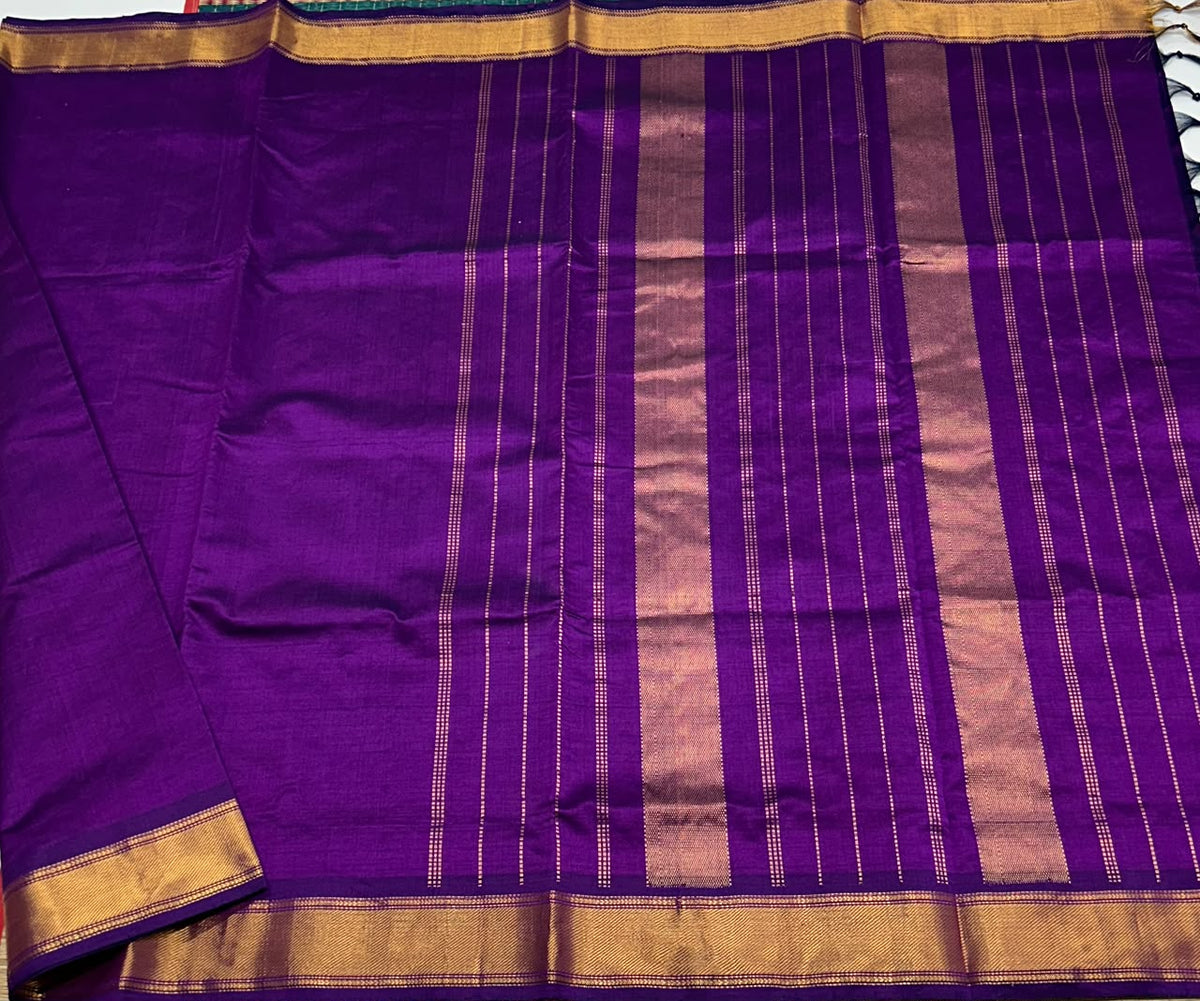 Handloom semi simple silk cotton saree - MS383
