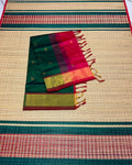 Handloom semi silk cotton saree with buttas - MS272
